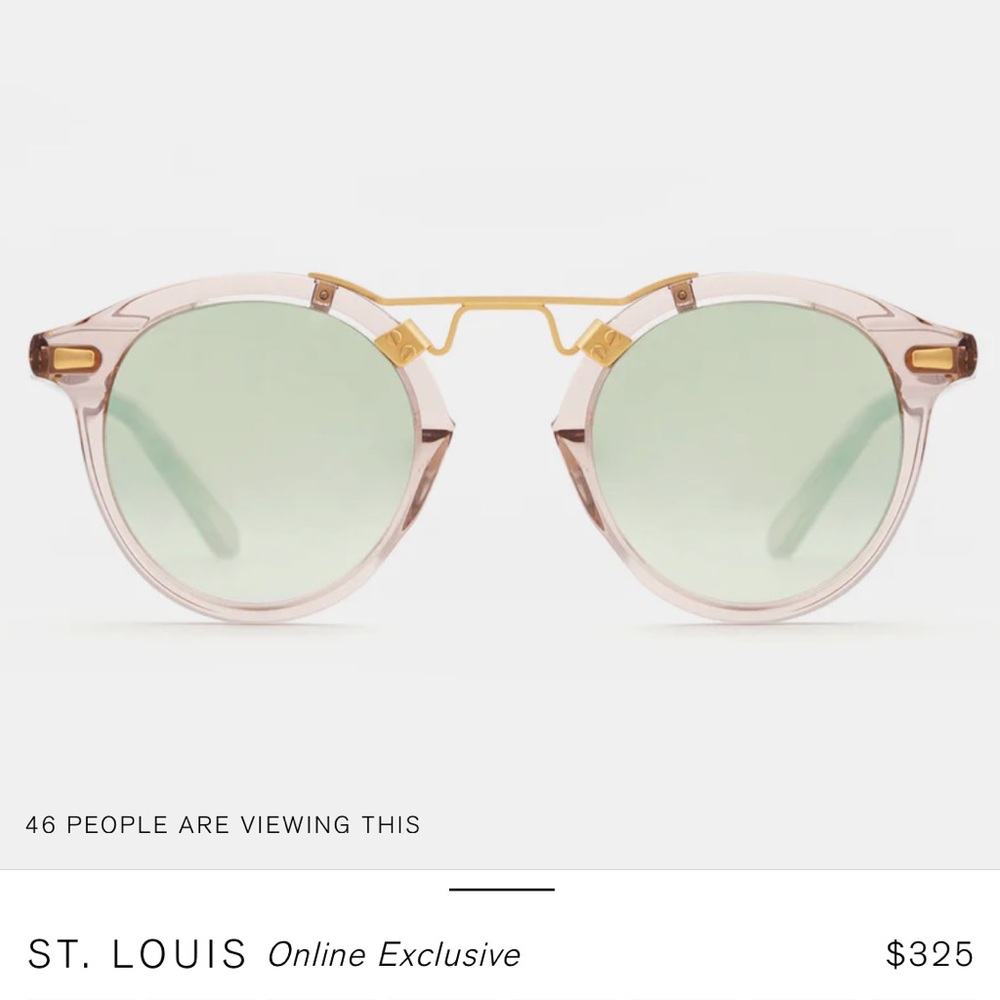 Krewe St. Louis sunglasses in Petal 24K Mirrored